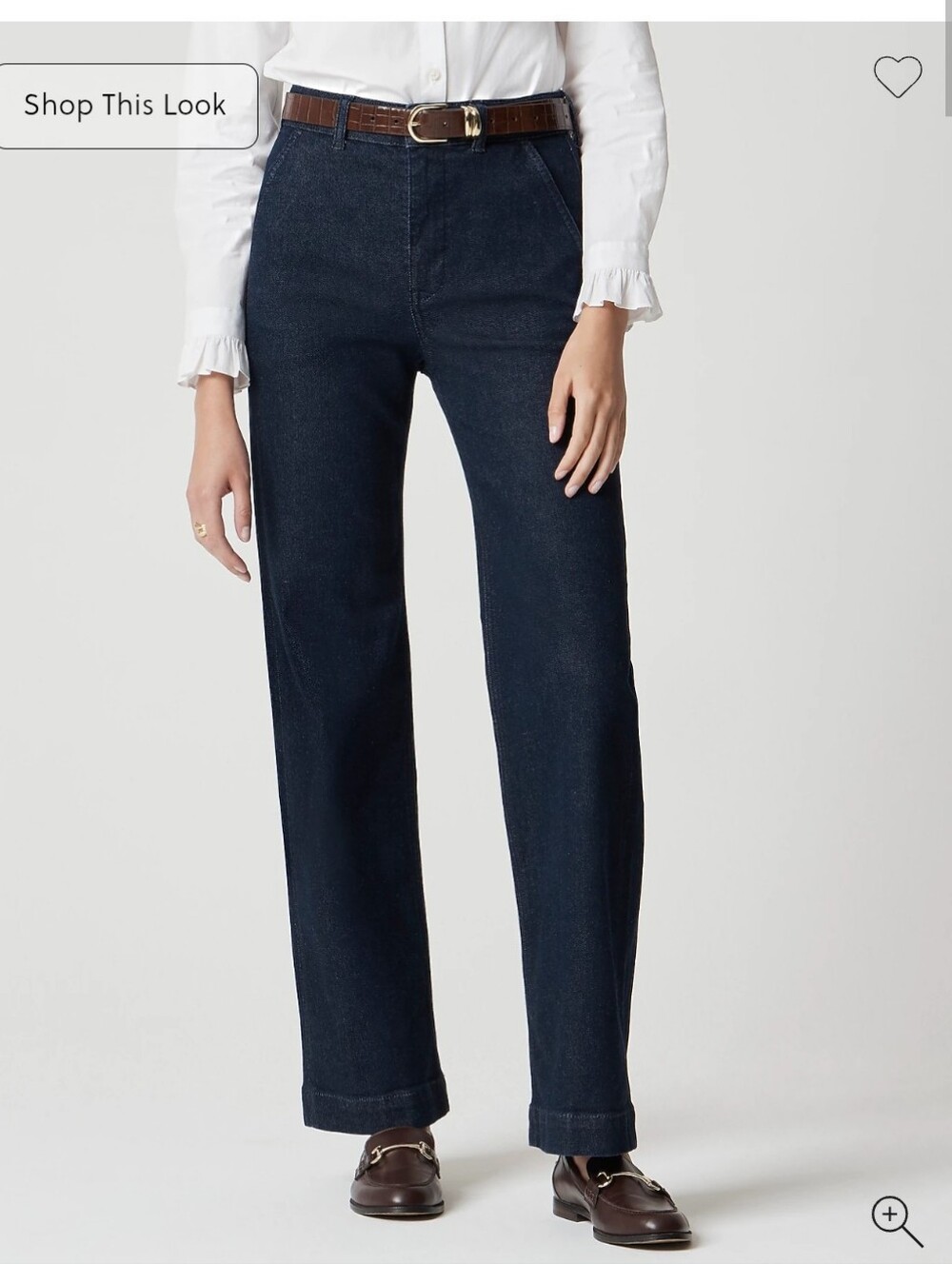 J. Crew Bootcut Jeans In Rinse Dark Indigo Wide Leg High Rise Jeans Size 30 New